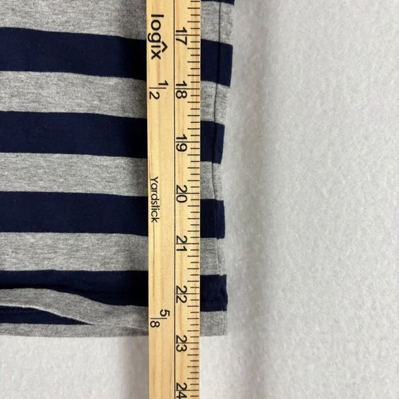 Polo Ralph Lauren, Striped T-Shirt, Gray and Dark Blue, Crew Neck, - Picture 11 of 11